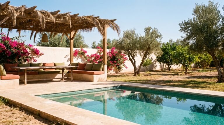 Family villa with garden and pool in Marrakech